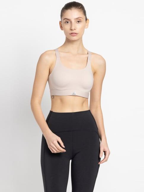 adidas brown training bra