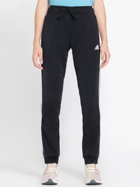 adidas black striped track pants