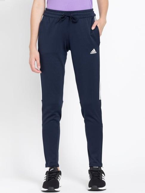 adidas blue printed track pants