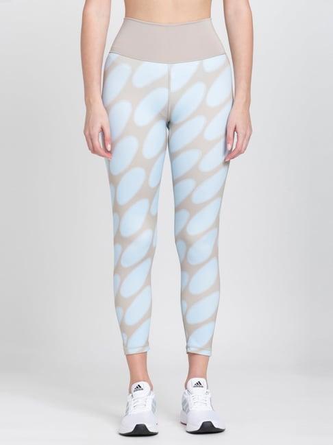 adidas blue printed training tights