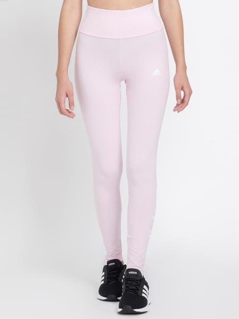 adidas pink cotton printed tights