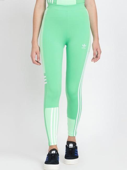 adidas originals green printed tights