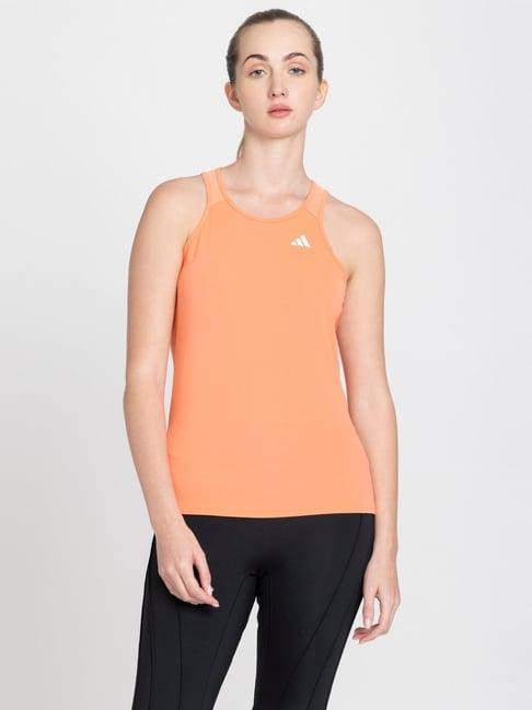 adidas orange running tank top