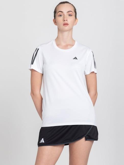 adidas white running t-shirt