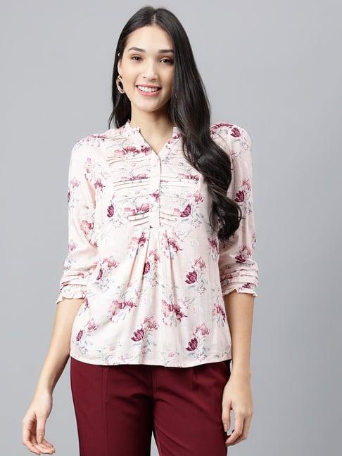 latin quarters pink printed top