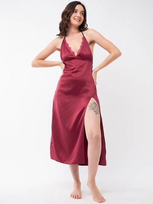 magre wine night dress