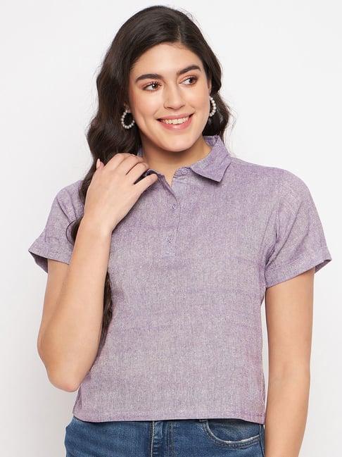 brinns light purple casual shirt