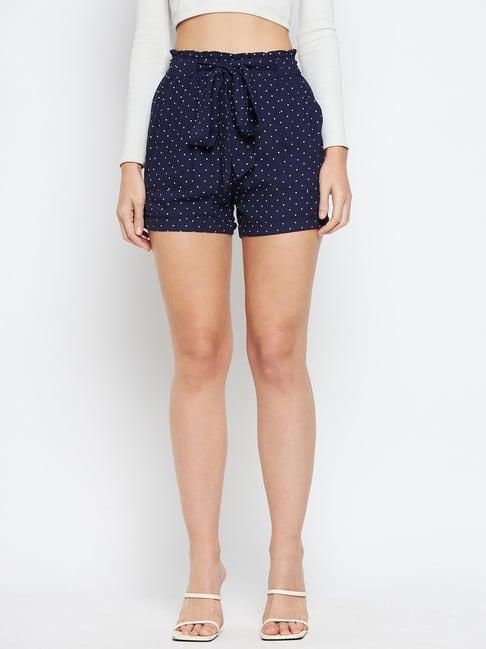 brinns navy & white printed shorts