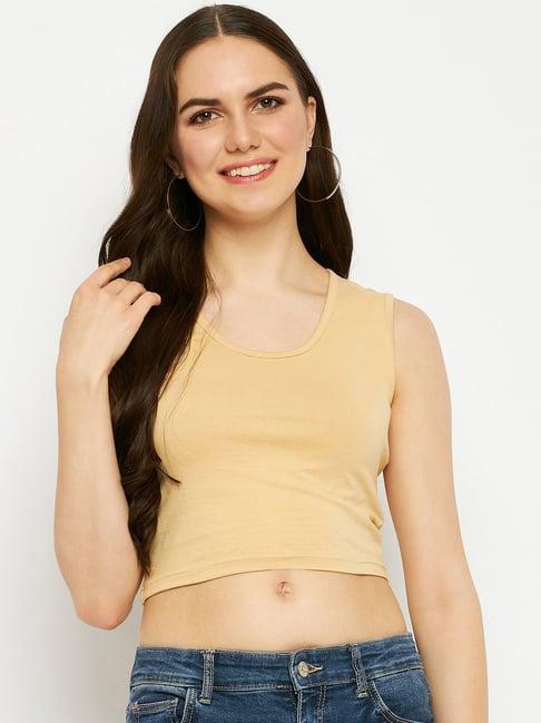 brinns beige crop top