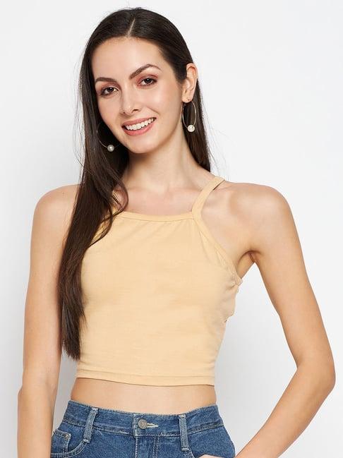 brinns beige crop top