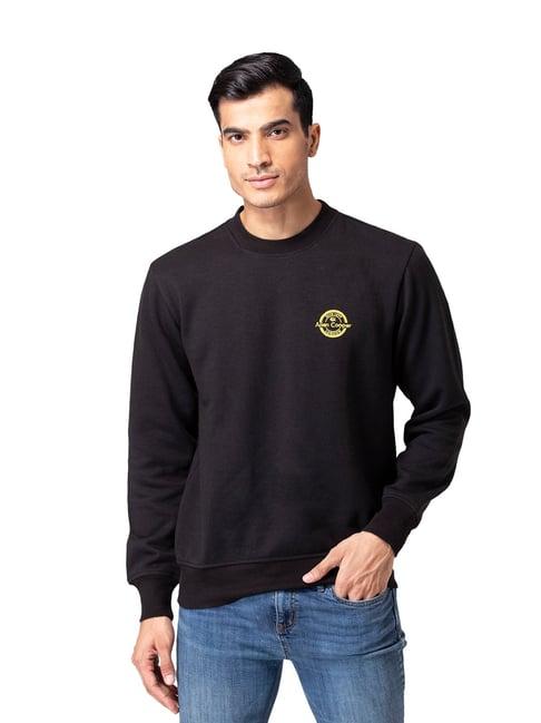 allen cooper black regular fit sweatshirt