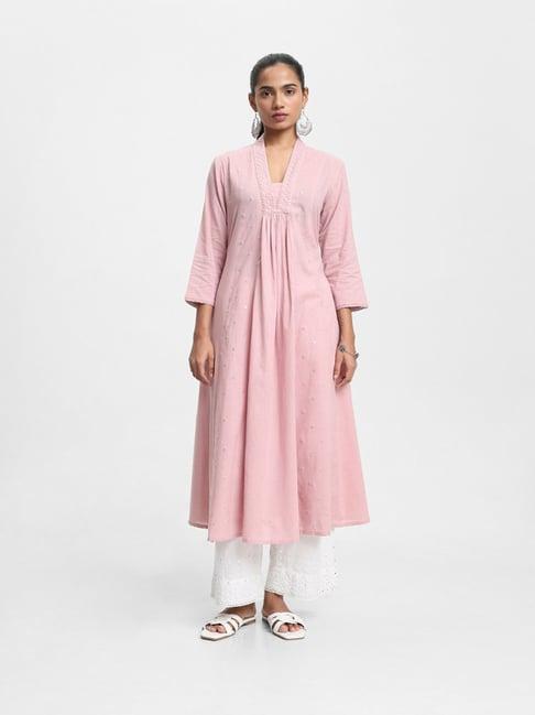 utsa by westside embellished pink kurta