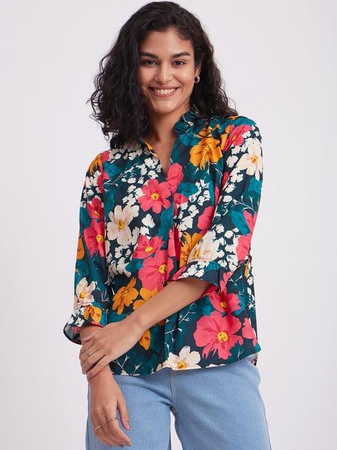 fablestreet multicolor floral print top