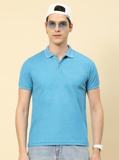 cloak & decker by monte carlo blue regular fit polo t-shirt