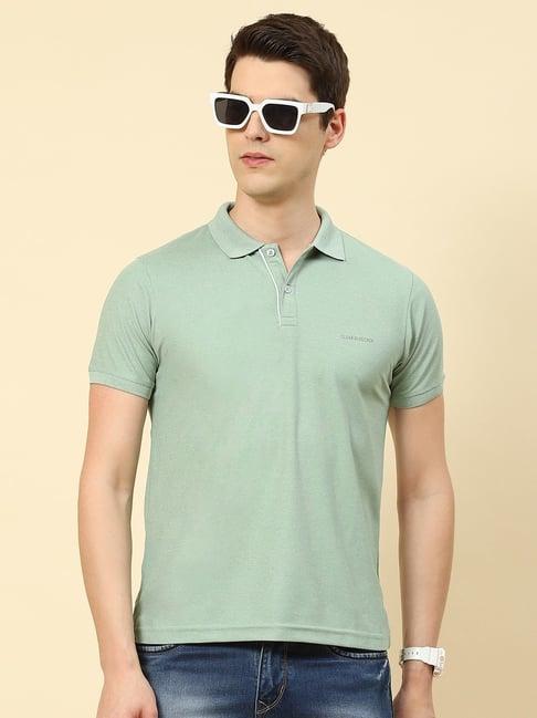 cloak & decker by monte carlo green regular fit polo t-shirt