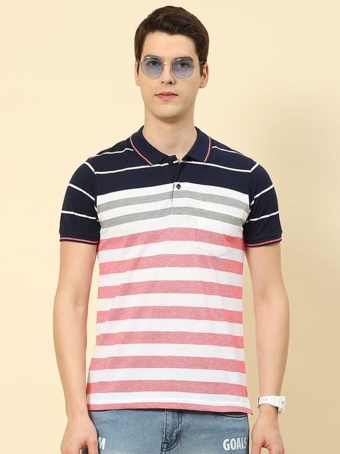 cloak & decker by monte carlo multi regular fit striped polo t-shirt