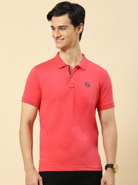 cloak & decker by monte carlo pink regular fit polo t-shirt