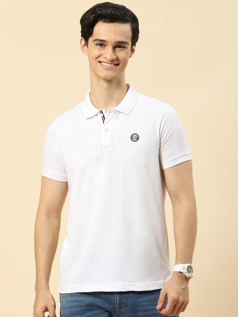 cloak & decker by monte carlo white regular fit polo t-shirt