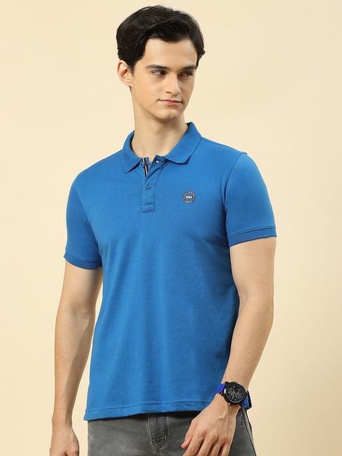 cloak & decker by monte carlo blue regular fit polo t-shirt