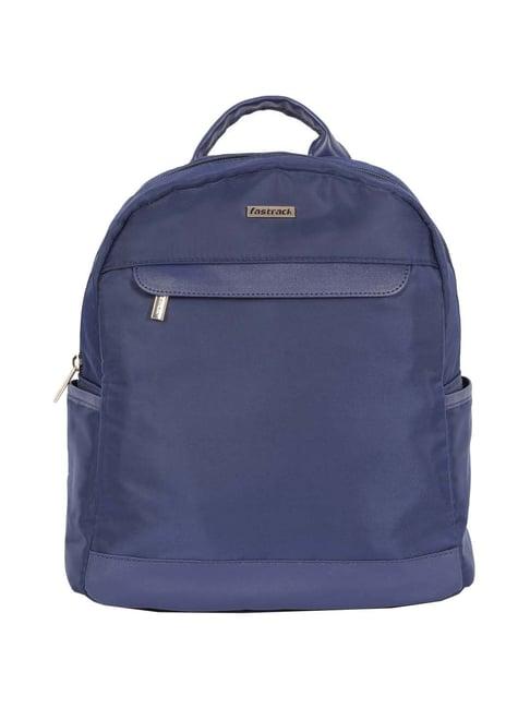 fastrack navy blue solid medium backpack