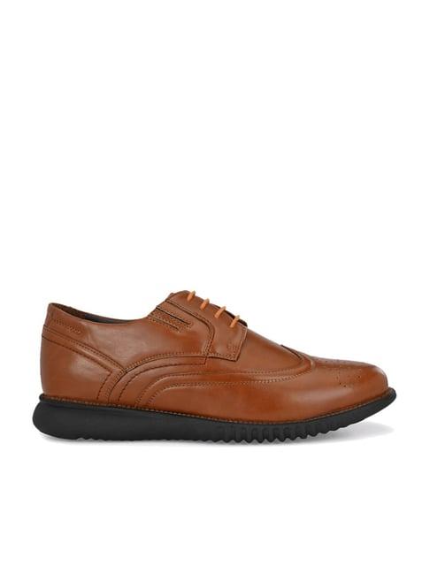 hitz men's tan derby shoes