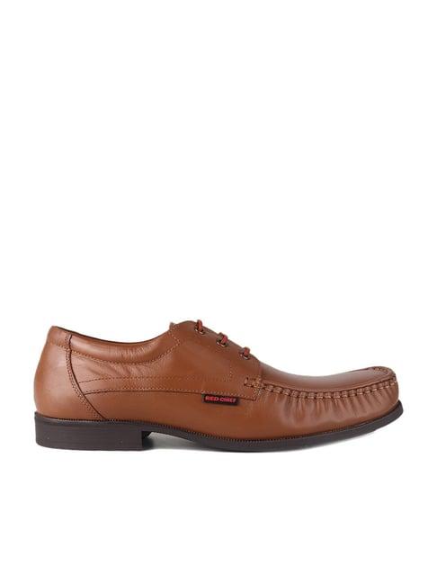 red chief men's tan derby shoes