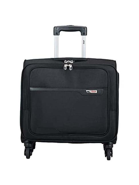 vip terminal black solid soft small trolley bag - 44 cm