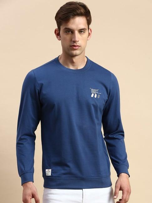 showoff indigo slim fit sweatshirt