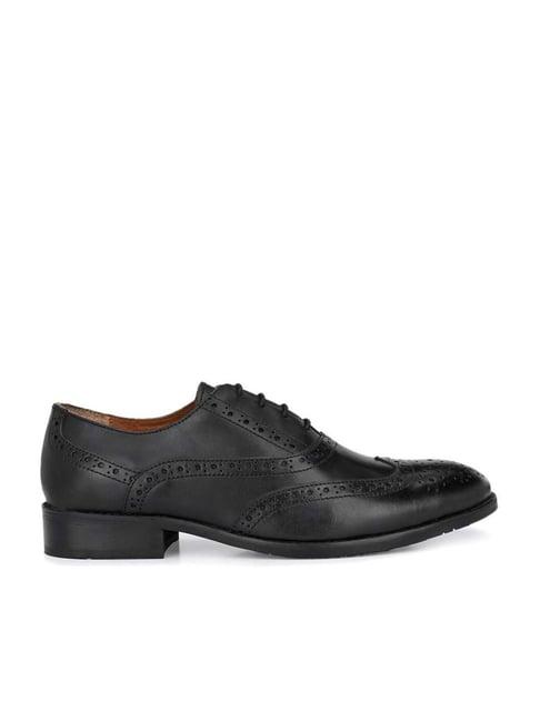 san frissco men's black brogue shoes