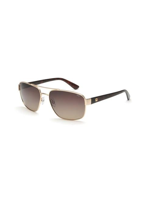 fila brown square sunglasses for men