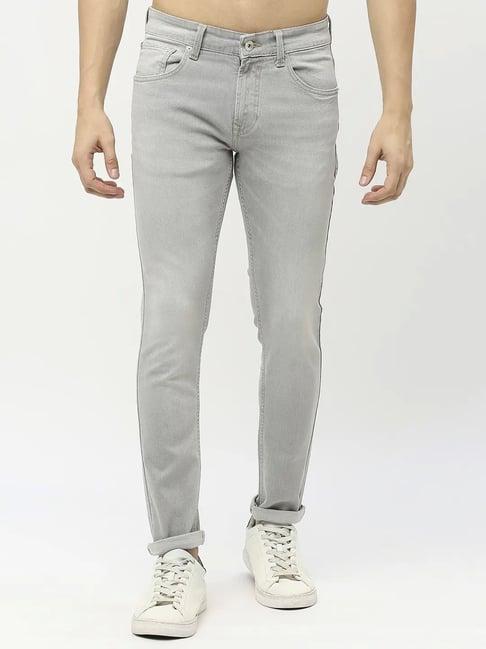 spykar light grey  super slim fit jeans