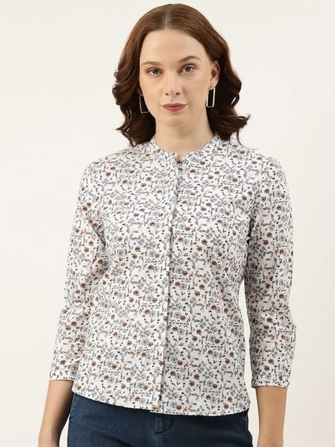 ivoc white printed shirt