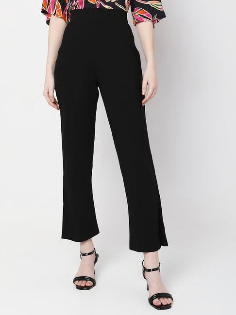 vero moda black bootcut high rise pants