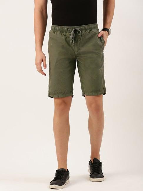 ivoc olive regular fit shorts