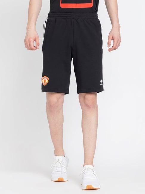 adidas originals x manchester united black regular fit striped shorts