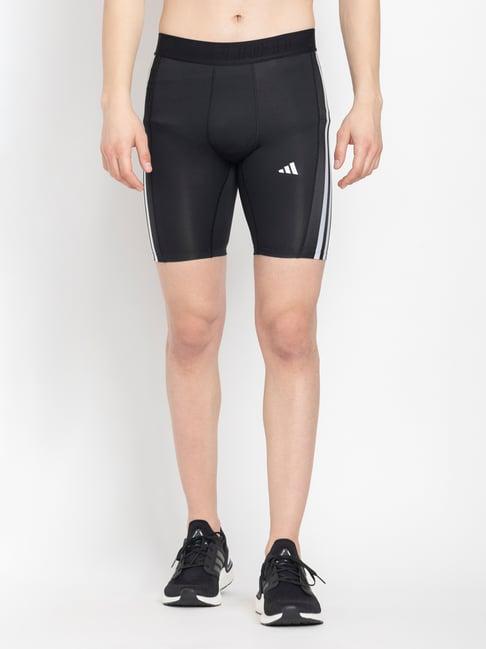 adidas black skinny fit sports short tights