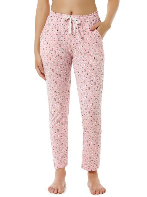 amante pink cotton printed pyjamas