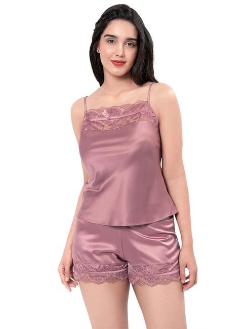 amante purple lace pattern camisole