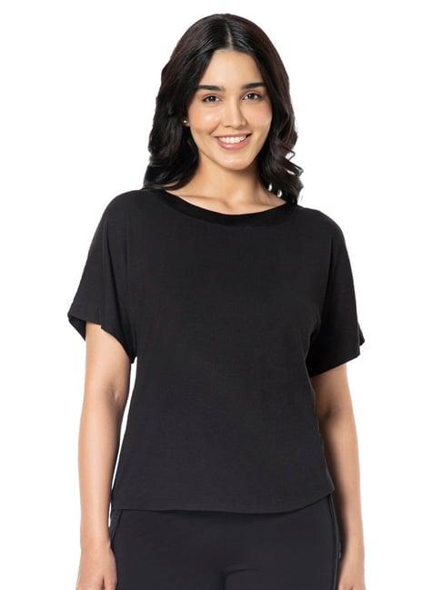 amante black regular fit t-shirt