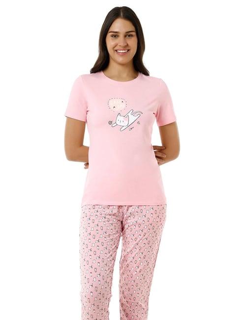 amante pink printed t-shirt