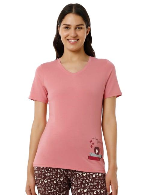 amante pink printed t-shirt