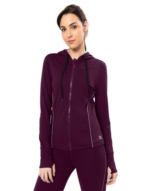 amante purple hooded sports jacket