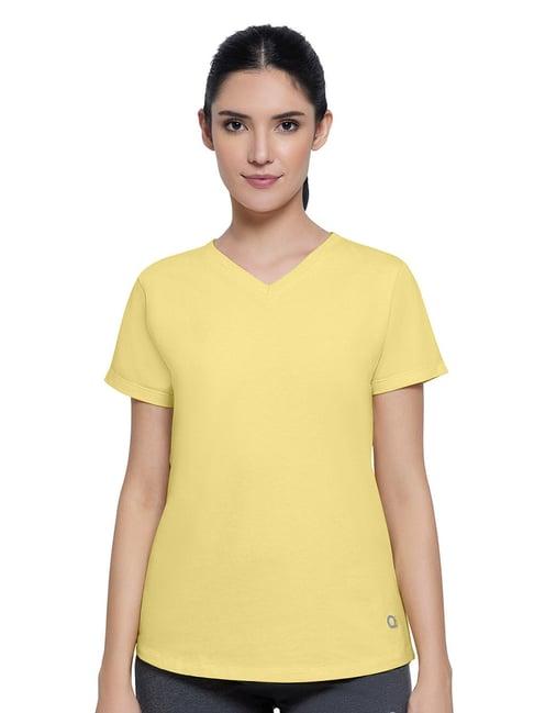 amante daisy yellow cotton sports t-shirt