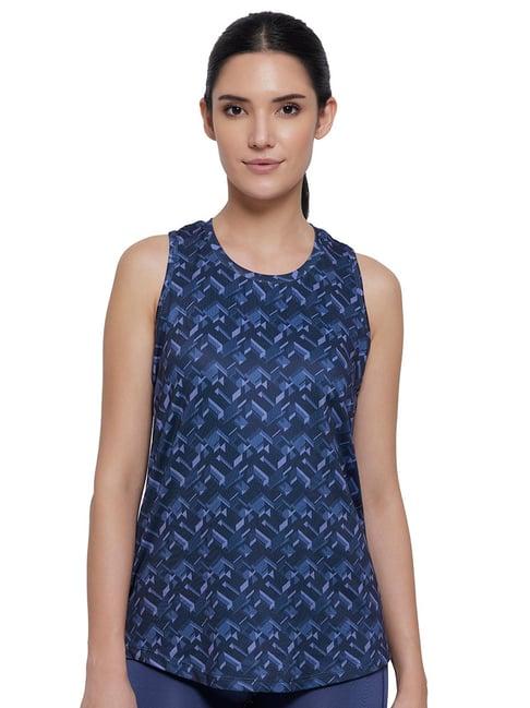 amante blue printed tank top