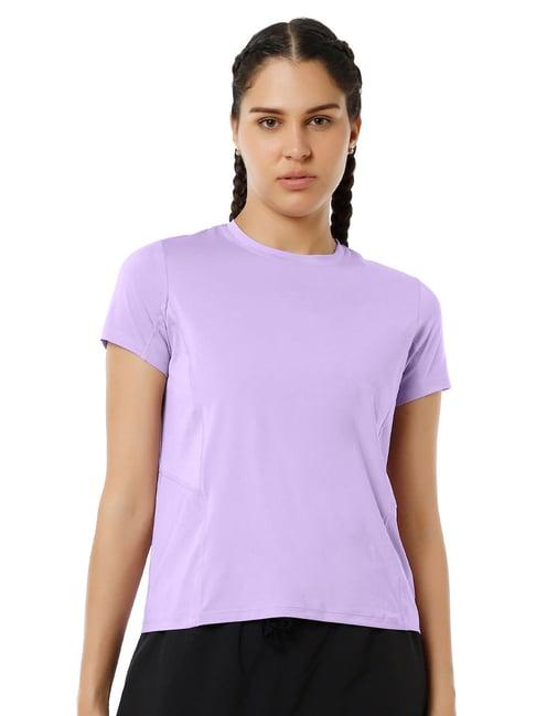 amante lilac regular fit sports t-shirt