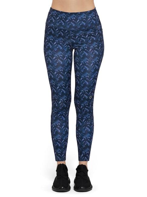 amante blue printed tights