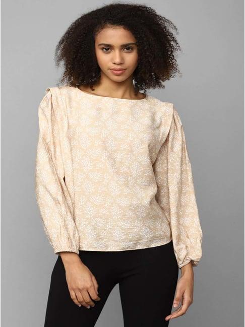 allen solly beige printed top