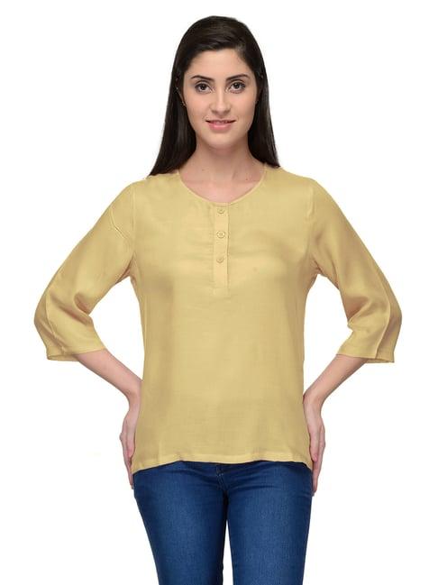 patrorna gold regular fit top