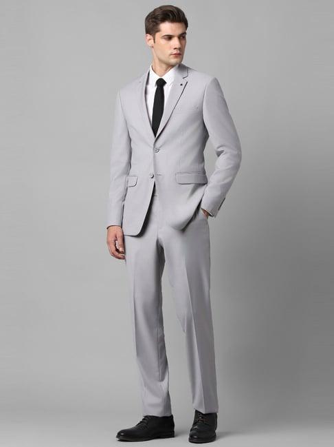 louis philippe grey  slim fit two piece suit