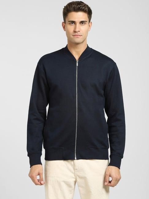 selected homme blue cotton regular fit jacket